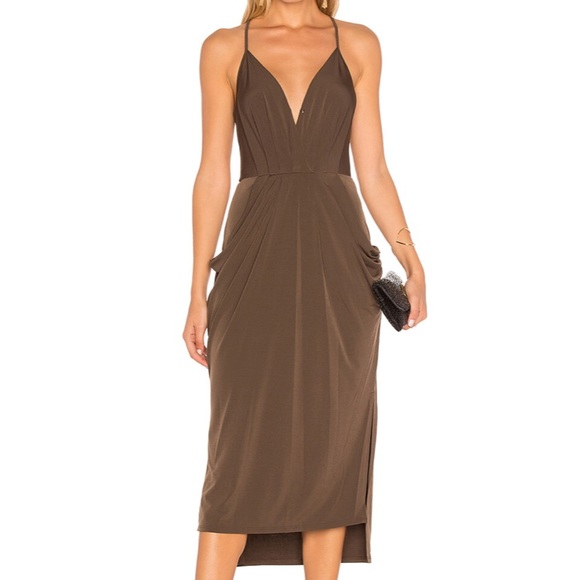 bcbg midi dress with pockets
